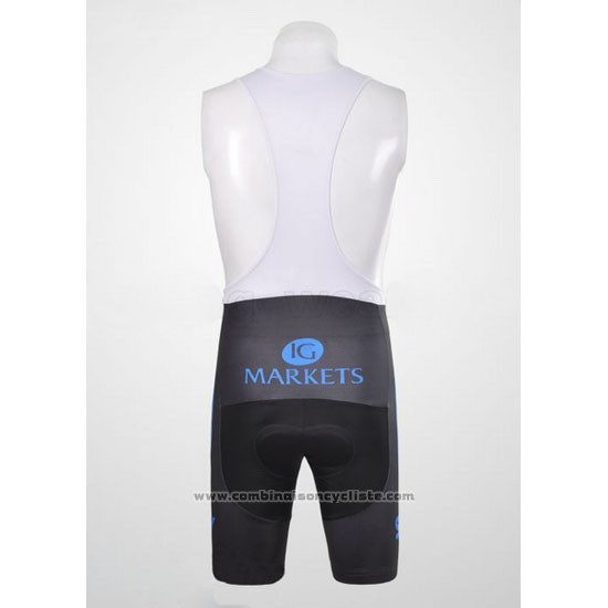 2012 Maillot Cyclisme Sky Noir et Bleu Manches Courtes et Cuissard